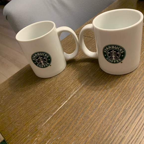 Two Starbucks Coffee Mugs 10 Fl oz White Ceramic w/Green Mermaid Logo - Picture 13 of 16
